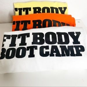 🌟3 Fit Body Short Sleeve Tee Orange Yellow White